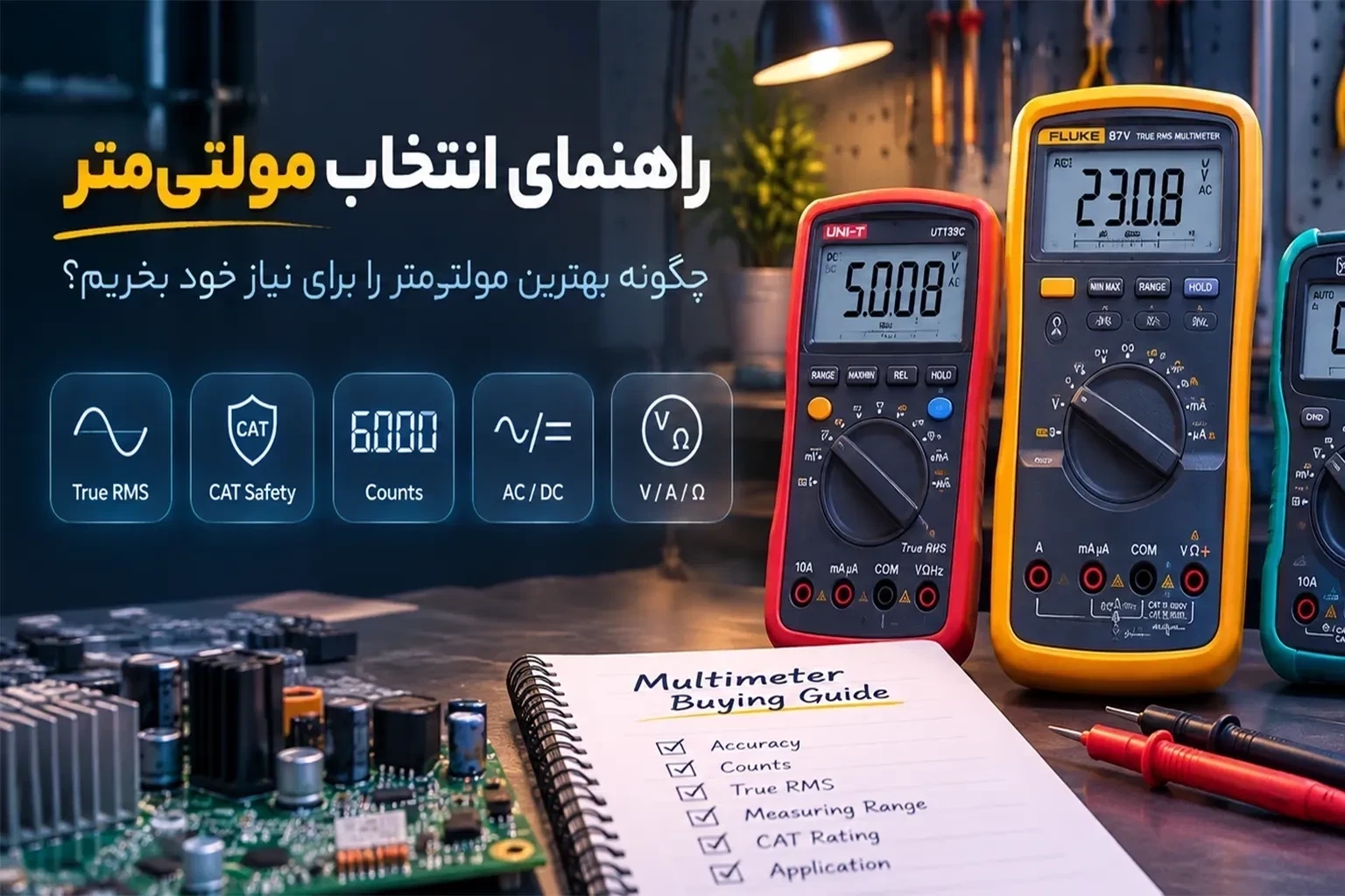 راهنمای انتخاب مولتی متر؛ چگونه بهترین مولتی متر را برای کار خود انتخاب کنیم؟