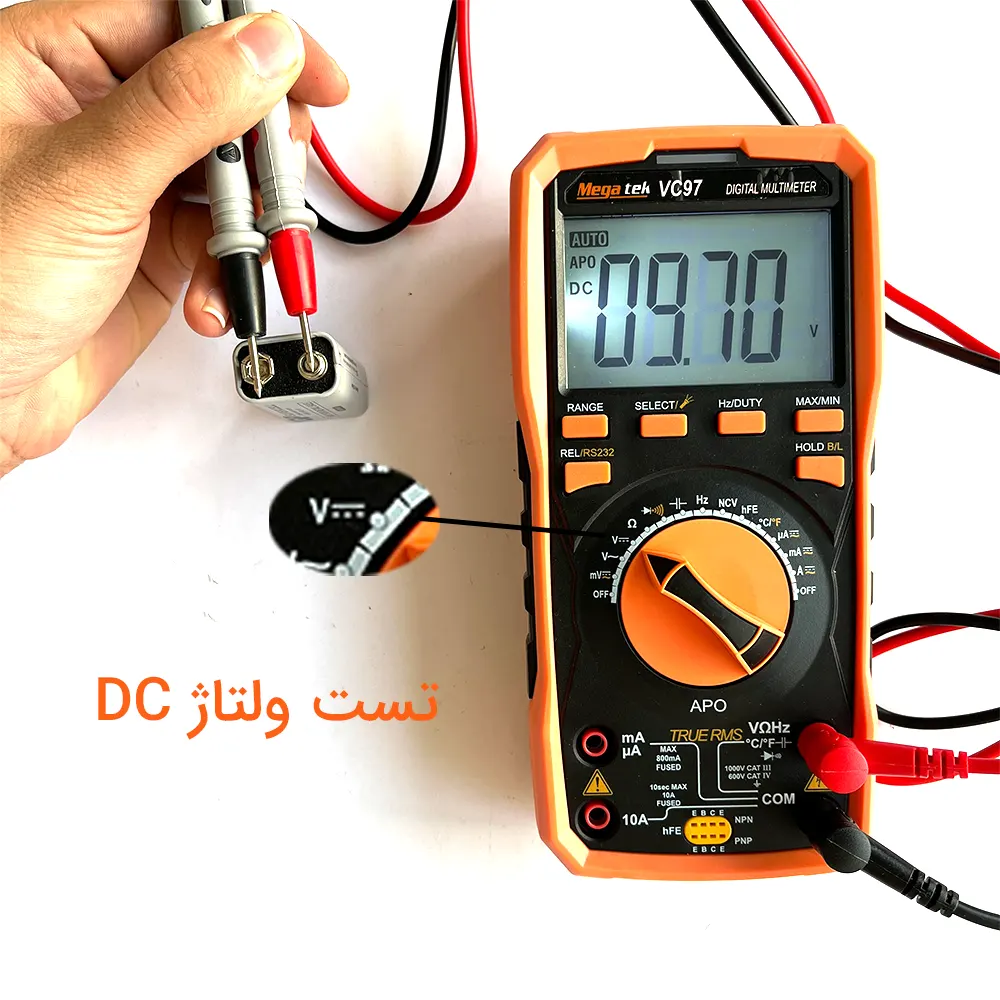 اندازه گیری ولتاژ DC